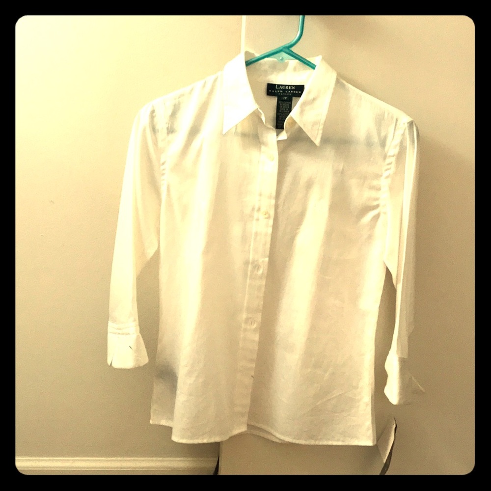 Ralph Lauren white blouse. Petite, 2P.
